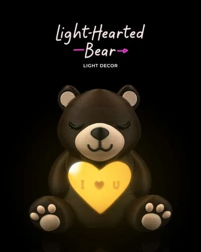 Luminária decorativa com tema de urso