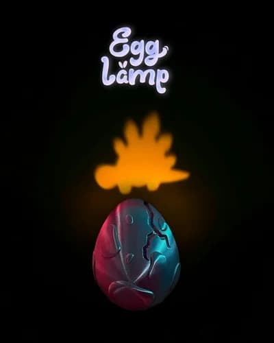 Abajur decorativo em formato oval