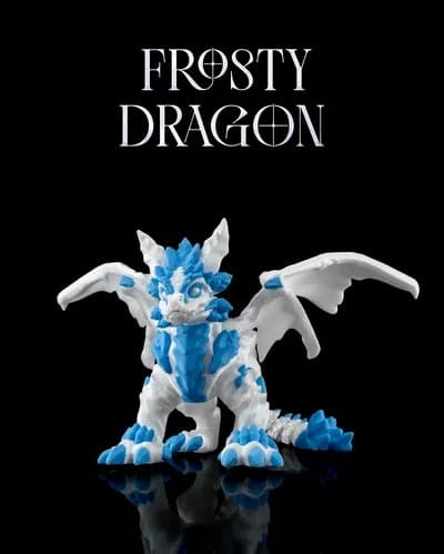 Dragão decorativo com temática de gelo