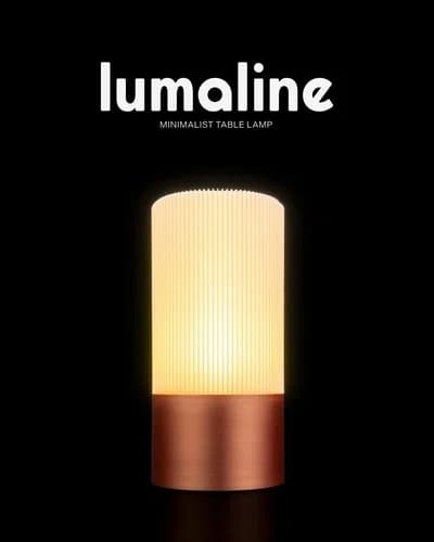 Luminária de mesa com design minimalista