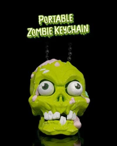 Chaveiro temático de zumbi