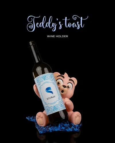 Porta-vinho decorativo em formato de urso