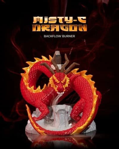 Queimador backflow com tema de dragão