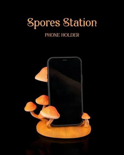 Suporte para celular com tema espacial